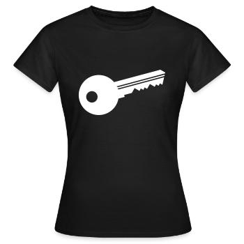 Schlüssel - Frauen T-Shirt - Schwarz - Vorne - AI Model Female 172 dark (172cm)