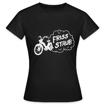 Mofa Moped Mofafahrer Mopedfahrer Zweirad - Frauen T-Shirt - Schwarz - Vorne - AI Model Female 172 dark (172cm)