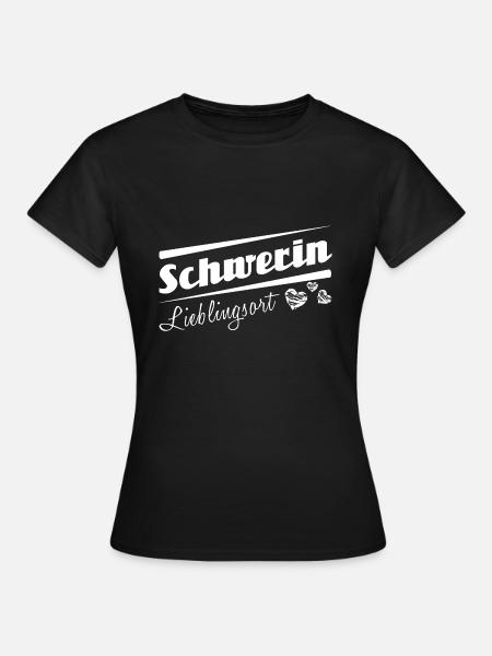 Schwerin - Lieblingsort mit Stadtnamen - Frauen T-Shirt - Schwarz
