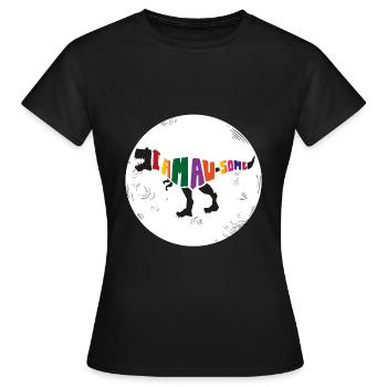 Dinosaure. Je suis un style génial. Animaux. Préhistoire - T-shirt Femme - noir - Devant - AI Model Female 172 dark (172cm)