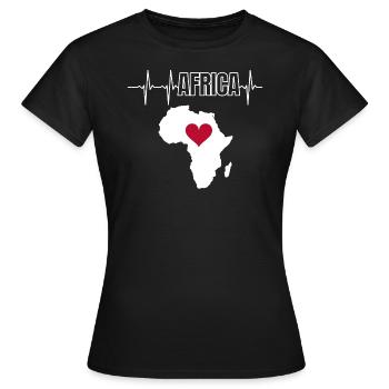 L'Afrique dans ma chemise de chaleur - T-shirt Femme - noir - Devant - AI Model Female 172 dark (172cm)