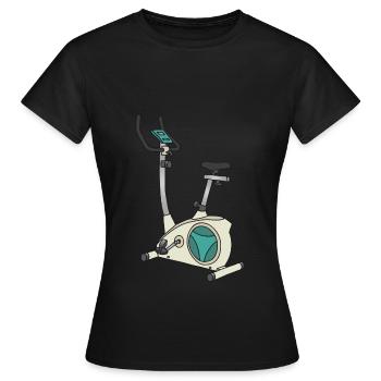 Exercise bike - Women's T-Shirt - black - Front - AI Model Female 172 dark (172cm)