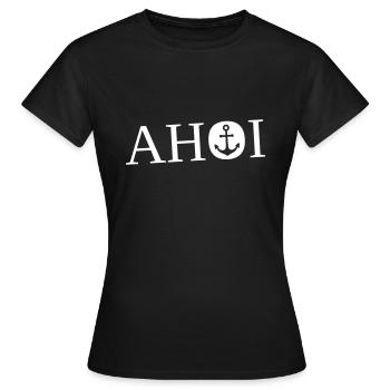 Ahoi avec ancre - T-shirt Femme - noir - Devant - AI Model Female 172 dark (172cm)