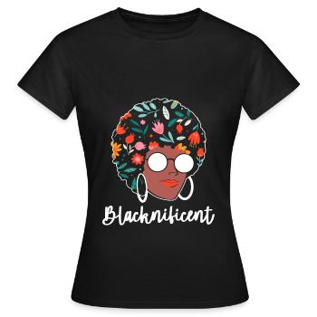 Afro Latina - Frauen T-Shirt - Schwarz - Vorne - AI Model Female 172 dark (172cm)