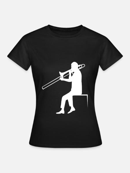 Posaune - Frauen T-Shirt - Schwarz
