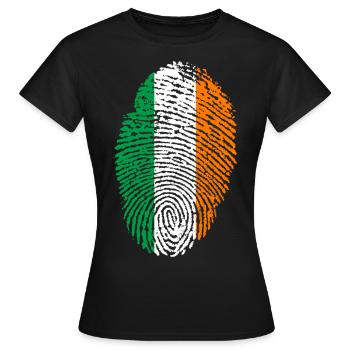 IRLANDE / IRLANDE - T-shirt Femme - noir - Devant - AI Model Female 172 dark (172cm)