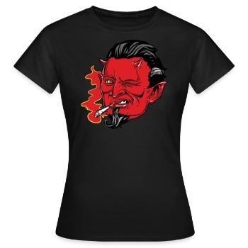 Böser Teufel - Frauen T-Shirt - Schwarz - Vorne - AI Model Female 172 dark (172cm)