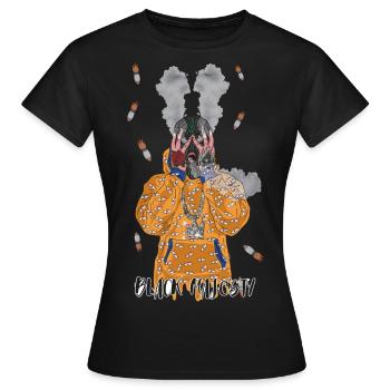 BLACKMASK 2K20 - Frauen T-Shirt - Schwarz - Vorne - AI Model Female 172 dark (172cm)