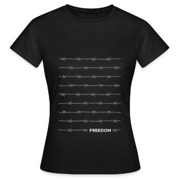 LIBERTÉ - T-shirt Femme - noir - Devant - AI Model Female 172 dark (172cm)