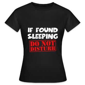 sleep sleep funny - Women's T-Shirt - black - Front - AI Model Female 172 dark (172cm)