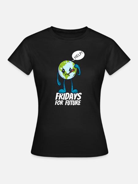 Fridays for future 3 - Frauen T-Shirt - Schwarz