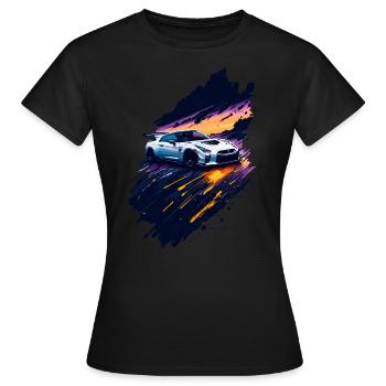 Sportwagen - Frauen T-Shirt - Schwarz - Vorne - AI Model Female 172 dark (172cm)