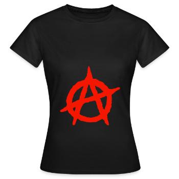 anarchy - Women's T-Shirt - black - Front - AI Model Female 172 dark (172cm)