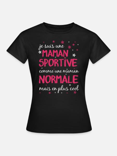 mama sportlich - Frauen T-Shirt - Schwarz