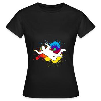 Parachutisme coloré pour un - T-shirt Femme - noir - Devant - AI Model Female 172 dark (172cm)