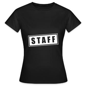 staff - T-shirt Femme - noir - Devant - AI Model Female 172 dark (172cm)