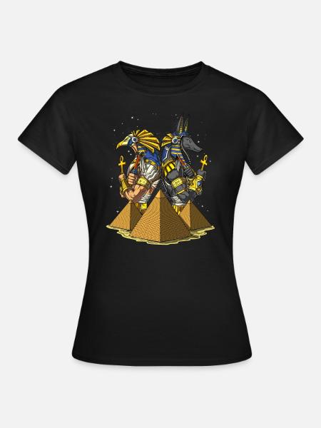 Anubis Ra Mythologie des pyramides anciennes - T-shirt Femme - noir