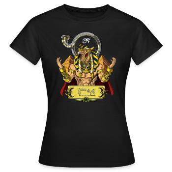 Dieu égyptien Ra Mythologie de l'ancienne divinité solaire - T-shirt Femme - noir - Devant - AI Model Female 172 dark (172cm)