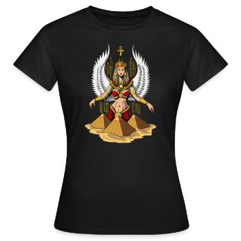 Ägyptische Göttin Isis Queen Ankh Mythologie - Frauen T-Shirt - Schwarz - Vorne - AI Model Female 172 dark (172cm)