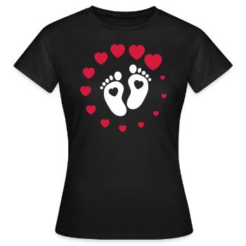 Baby loading - Schwangerschaft - Neugeborenes - Frauen T-Shirt - Schwarz - Vorne - AI Model Female 172 dark (172cm)