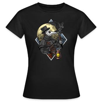 Plague Doctor - Women's T-Shirt - black - Front - AI Model Female 172 dark (172cm)