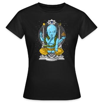 Shiva Psychedelische Meditation - Frauen T-Shirt - Schwarz - Vorne - AI Model Female 172 dark (172cm)