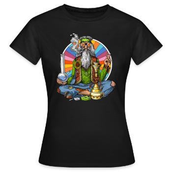 Hippie Stoner - Women's T-Shirt - black - Front - AI Model Female 172 dark (172cm)