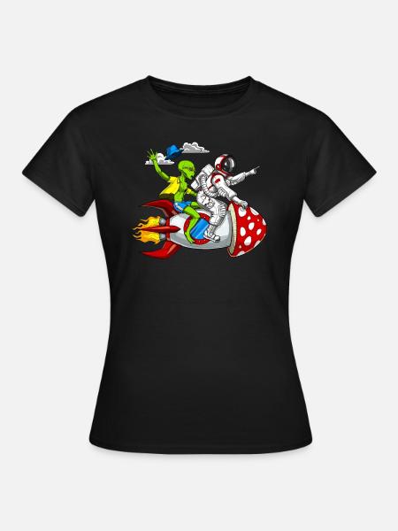 Zauberpilze Psychonauten - Frauen T-Shirt - Schwarz