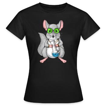 Chinchilla Smoking Weed - Women's T-Shirt - black - Front - AI Model Female 172 dark (172cm)