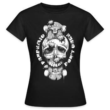 Patineur pandémique - T-shirt Femme - noir - Devant - AI Model Female 172 dark (172cm)