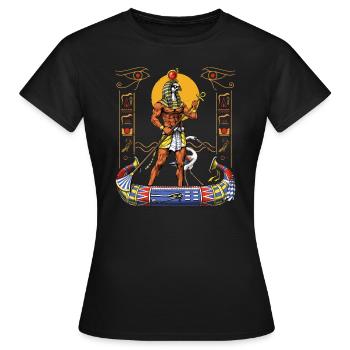 Ägyptischer Gott Ra - Frauen T-Shirt - Schwarz - Vorne - AI Model Female 172 dark (172cm)
