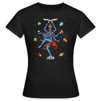 Déesse hindoue Kali - T-shirt Femme - noir - Devant - AI Model Female 172 dark (172cm)