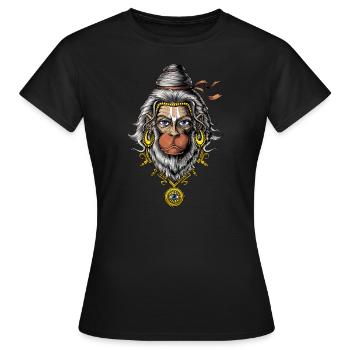Dieu hindou Hanuman - T-shirt Femme - noir - Devant - AI Model Female 172 dark (172cm)