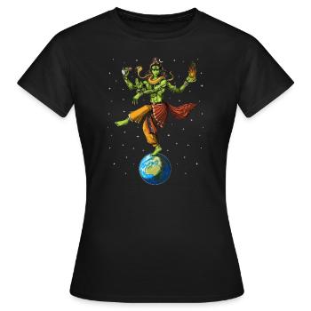 Alien Shiva Dieu hindou - T-shirt Femme - noir - Devant - AI Model Female 172 dark (172cm)