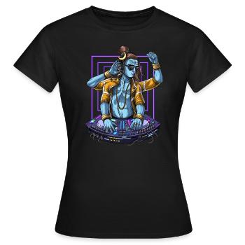 Dj psychédélique Shiva Music - T-shirt Femme - noir - Devant - AI Model Female 172 dark (172cm)