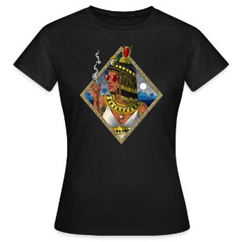 Hippie ägyptische Göttin Isis - Frauen T-Shirt - Schwarz - Vorne - AI Model Female 172 dark (172cm)