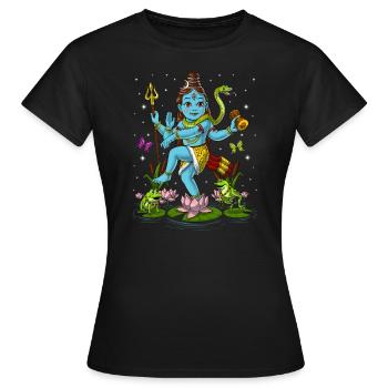 Bébé Shiva Hindou Nataraja - T-shirt Femme - noir - Devant - AI Model Female 172 dark (172cm)