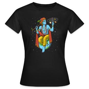 Hindu-Lord Krishna - Frauen T-Shirt - Schwarz - Vorne - AI Model Female 172 dark (172cm)