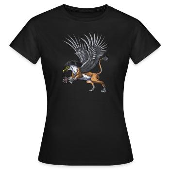 Mythologie égyptienne antique Divinité Hiéragasphinx - T-shirt Femme - noir - Devant - AI Model Female 172 dark (172cm)