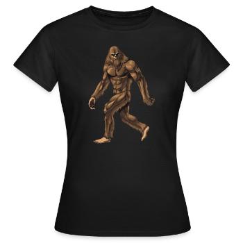 Kryptische Kreatur Bigfoot - Frauen T-Shirt - Schwarz - Vorne - AI Model Female 172 dark (172cm)