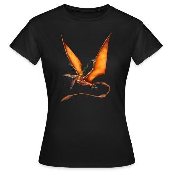 Kongamato Cryptozoologie Oiseau - T-shirt Femme - noir - Devant - AI Model Female 172 dark (172cm)