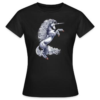 Mythisches magisches Einhorn - Frauen T-Shirt - Schwarz - Vorne - AI Model Female 172 dark (172cm)