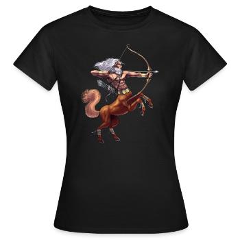 Griechische Mythologie Gottheit Zentaur - Frauen T-Shirt - Schwarz - Vorne - AI Model Female 172 dark (172cm)