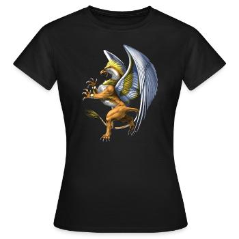 Greek Mythology Creature Griffin - Women's T-Shirt - black - Front - AI Model Female 172 dark (172cm)