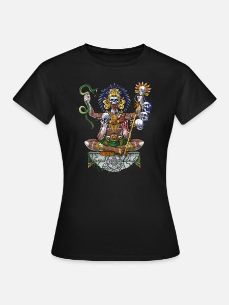 Aztekischer Kriegerschamane - Frauen T-Shirt - Schwarz
