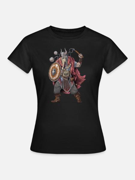 Nordischer Wikingerkrieger - Frauen T-Shirt - Schwarz