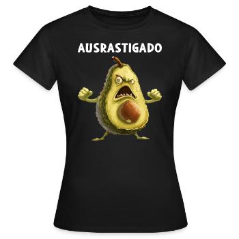 Avocat Ausrasticado Vegan Food Végétarien Biologique - T-shirt Femme - noir - Devant - AI Model Female 172 dark (172cm)