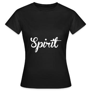SPIRIT - Frauen T-Shirt - Schwarz - Vorne - AI Model Female 172 dark (172cm)