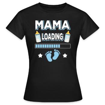 Maman Chargement Maman Mères Maman Maman Fête des mères - T-shirt Femme - noir - Devant - AI Model Female 172 dark (172cm)