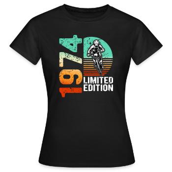 1974 Édition limitée VTT Bike Bike Bike - T-shirt Femme - noir - Devant - AI Model Female 172 dark (172cm)